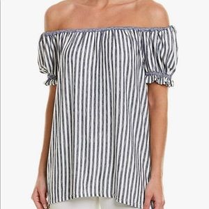 Off the shoulder striped blouse (M)